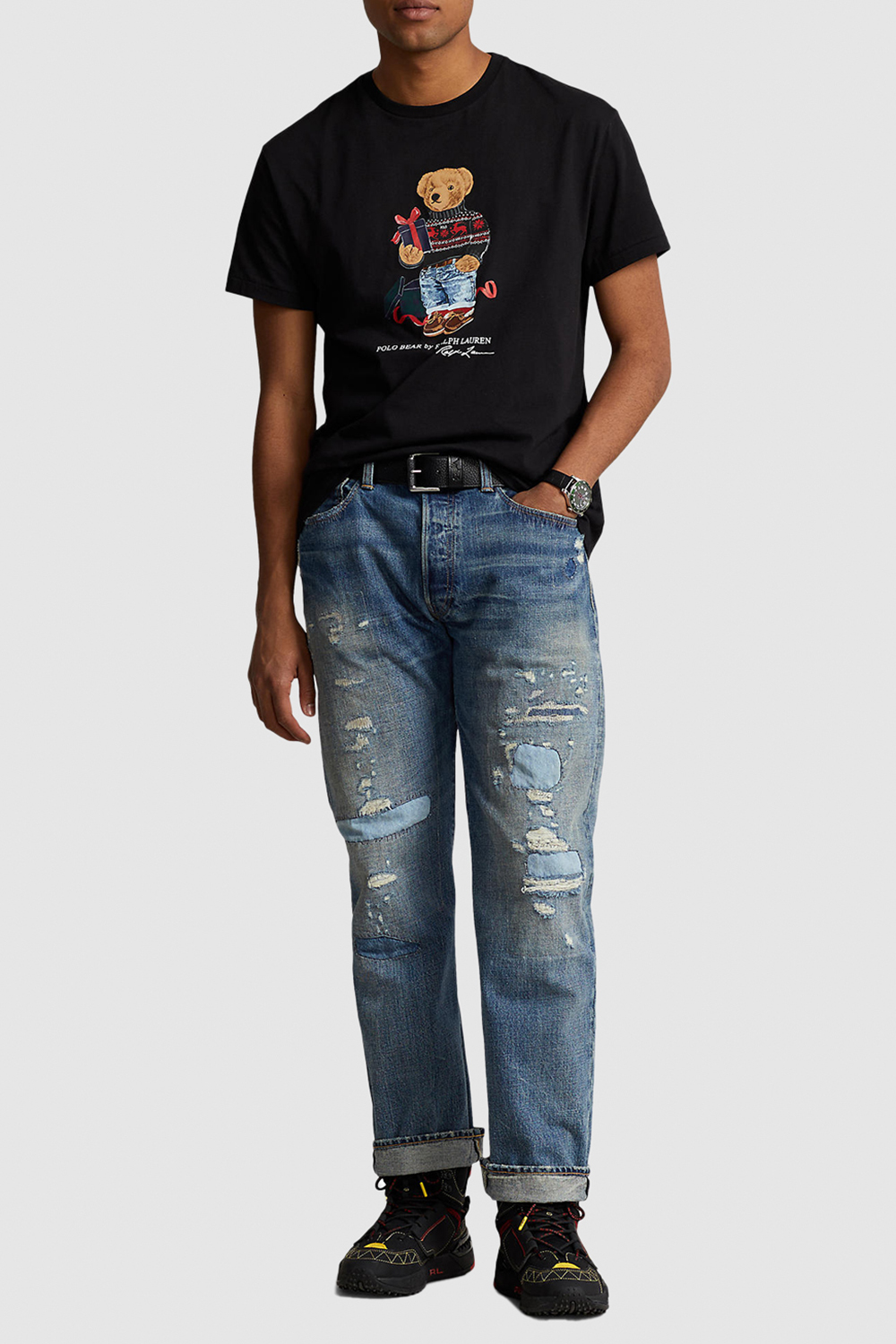 תמונת כל הלוק של חולצת טי עם לוגו POLO RALPH LAUREN
